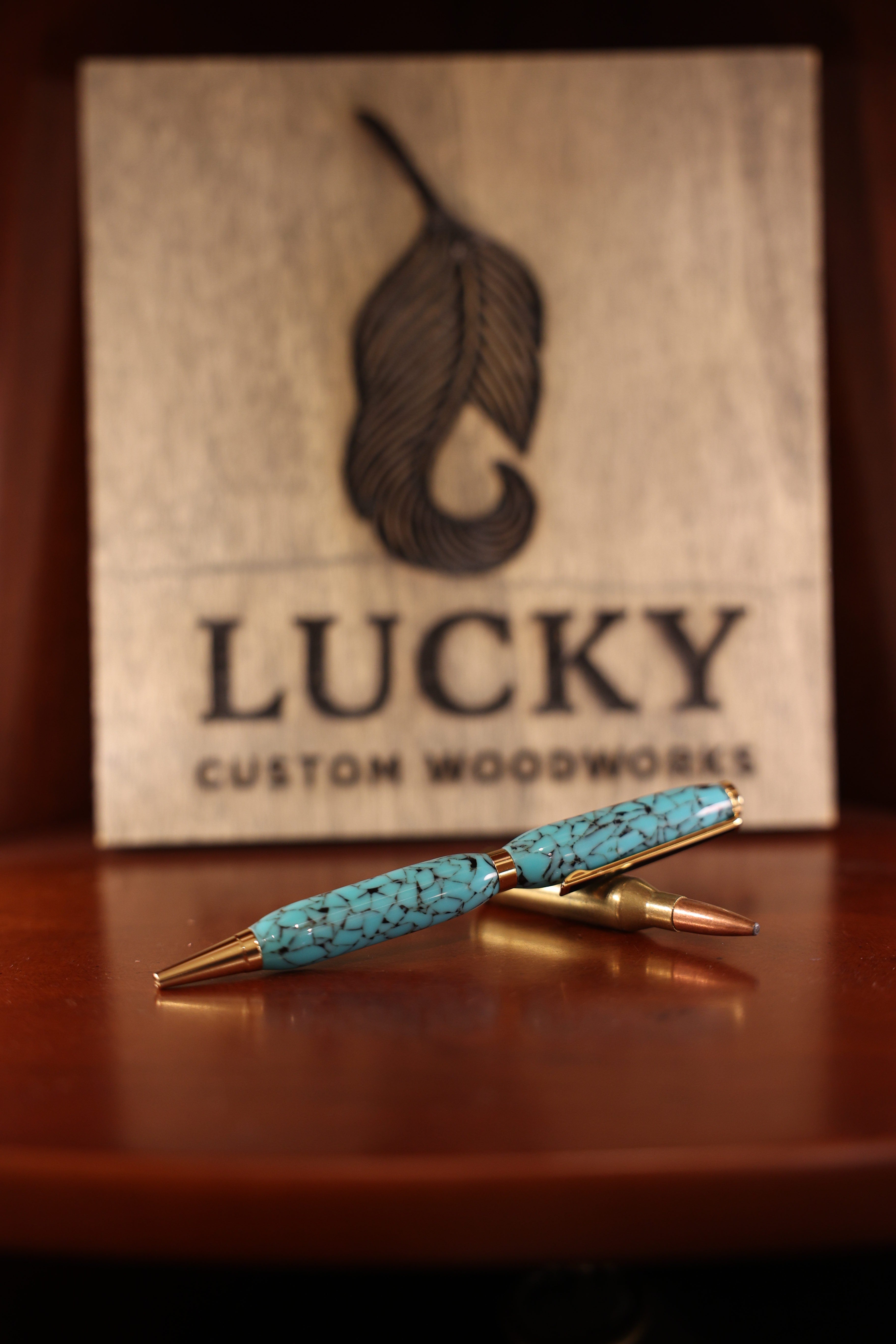 (24K GOLD) SLIMLINE - ACRYLIC BALLPOINT PEN