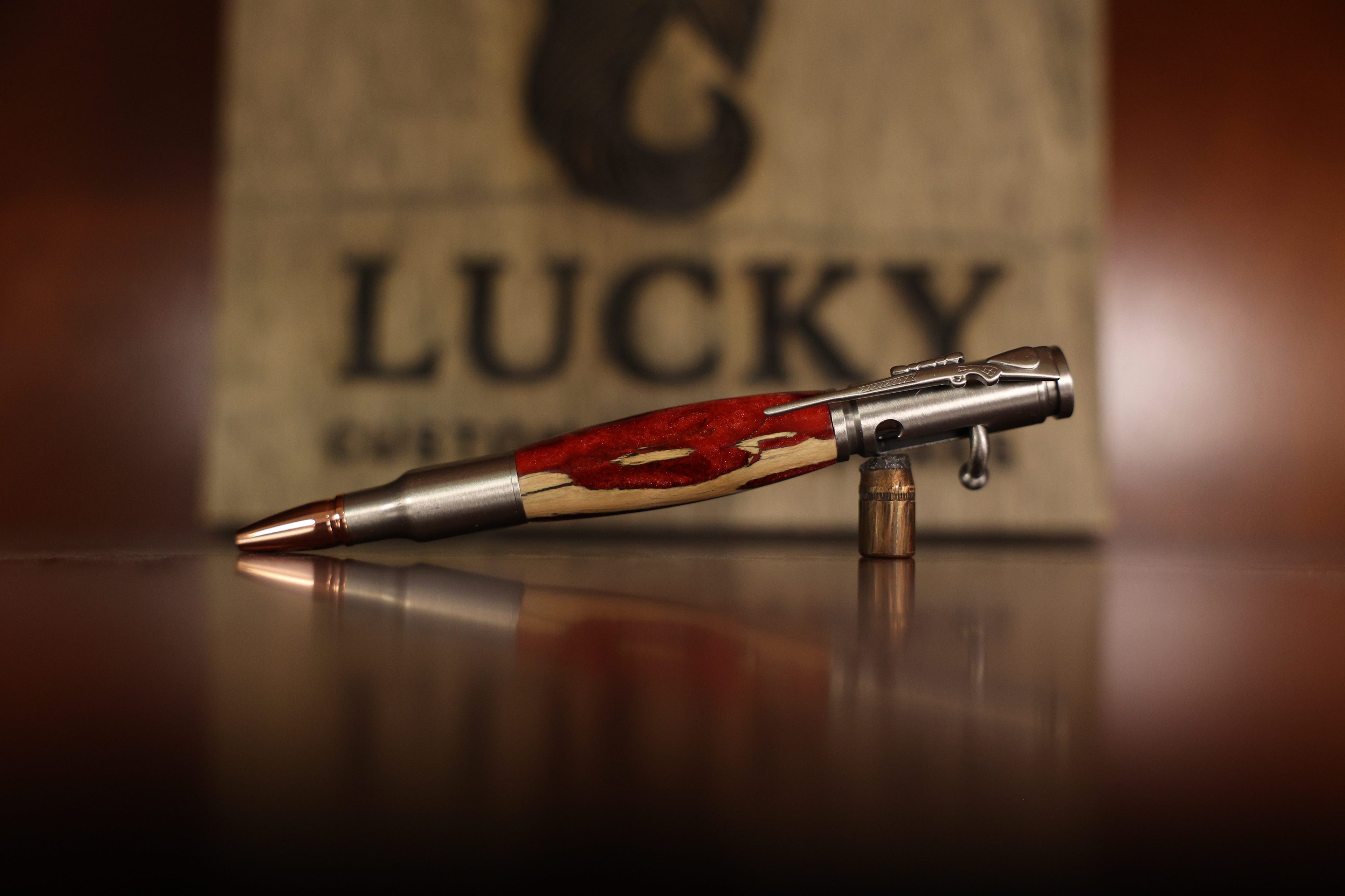 (PEWTER) BOLT ACTION - CHOLLA CACTUS WOOD BALLPOINT PEN